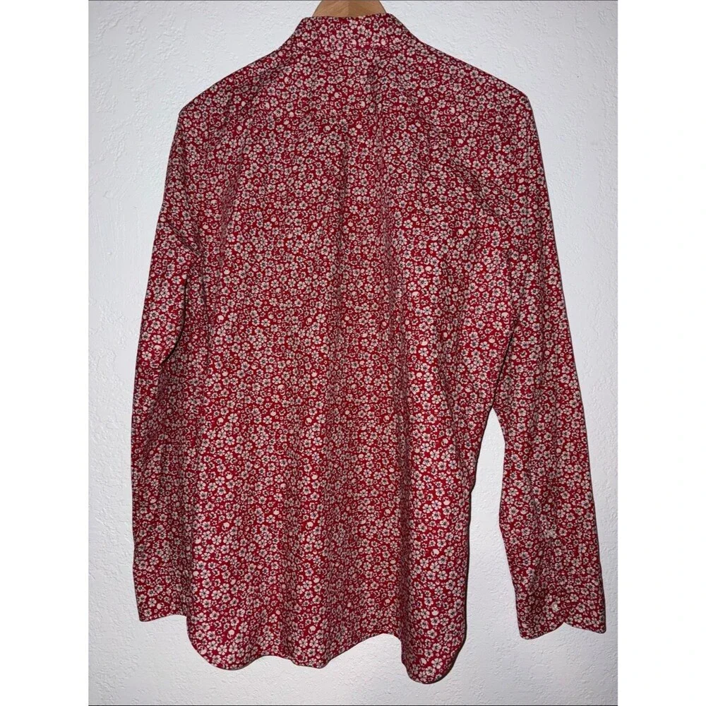 Levi's Red Floral Skull Button Up Long Sleeve Shirt Men’s M